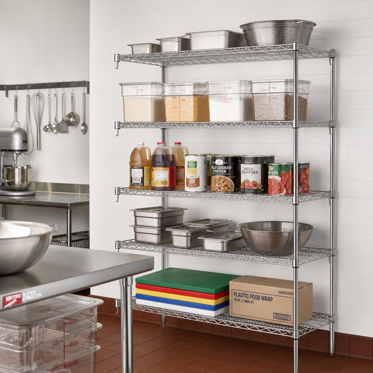 Product image #2 for Metro Super Erecta Super Adjustable 5-Shelf Chrome Plated Add-On Wire Shelving Unit