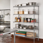 Thumbnail image #2 for Metro Super Erecta 5AA477C 5-Shelf Chrome Wire Shelving Add-On Unit, 72"W x 21"D x 74"H