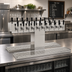 Thumbnail image #2 for Glastender DT-20-MFR Double-Sided Single-Column Countertop Draft Dispensing Tower, 20 Faucets, Mirror Finish