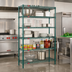Thumbnail image #2 for Eagle Valu-Gard 5-Tier Stationary Wire Shelving Starter Unit, 60 x 24 x 74 Inches, Green Epoxy