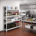 Thumbnail image #2 for Fermostock 4-Tier Corner Expansion Polymer Shelving Unit Kit, 42 Inch W x 14 Inch D x 83 Inch H