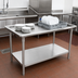 Thumbnail image #2 for John Boos Stainless Steel Dish Sorting Table with Undershelf and Bullet Feet, 48-7/8 x 30-3/8 Inches