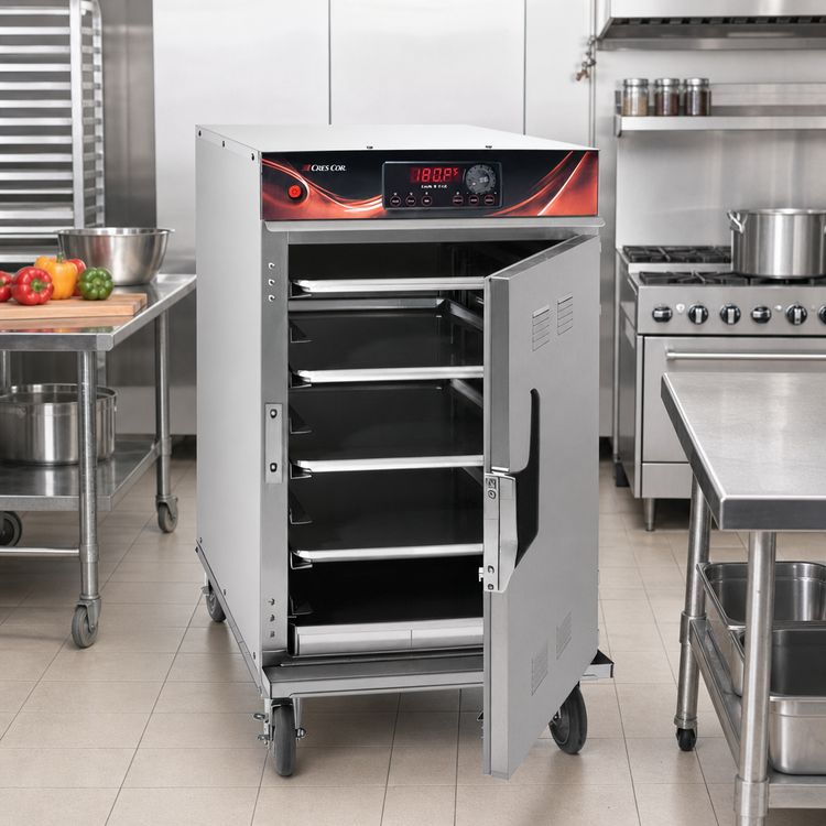 Product image #2 for Cres Cor Half-Size Mobile Cook-and-Hold Radiant Cabinet, 8 Full-Size Pan Capacity
