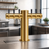 Thumbnail image #2 for Metropolis T-Style Countertop Glycol-Cooled Draft Beer Tower with 6 Faucets and PVD Brass Finish