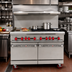 Thumbnail image #2 for American Range 48-Inch Gas Restaurant Range with 1-Inch Griddle and 2 Space Saver Ovens