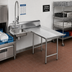 Thumbnail image #2 for Advance Tabco 47-Inch L-Shaped Right-Hand Dishlanding Soil Dishtable with Pre-Rinse Sink
