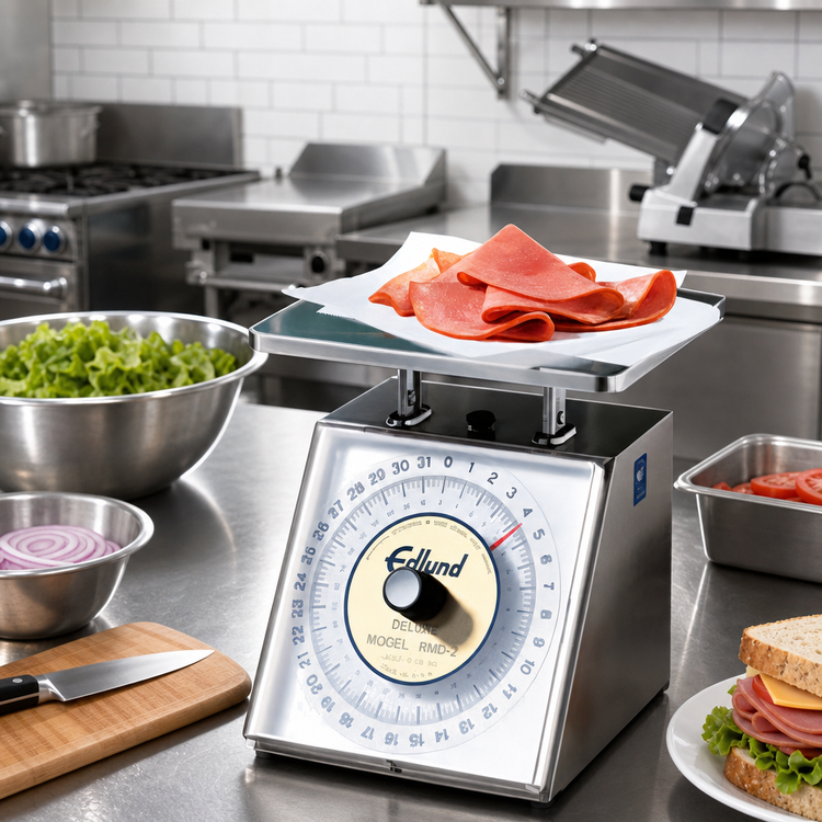 Product image #2 for Edlund RMD-2 Deluxe Stainless Steel Portion Control Food Scale, 32 oz Capacity, Rotating Dial, Air Dashpot