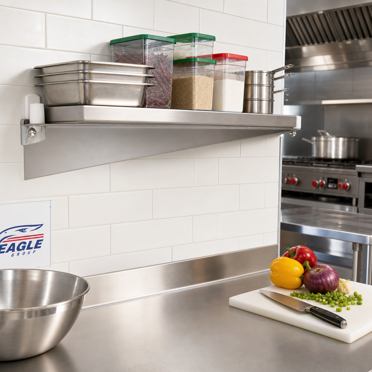 Product image #2 for Eagle Group 21-Inch Double Knob Stainless Steel Shelf Bracket for Cantilever Shelving