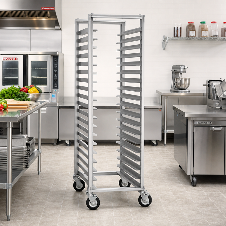 Product image #2 for Cres Cor 24-Pan Full-Height Mobile Utility Tray Rack for 15 x 20 Trays