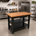 Thumbnail image #3 for John Boos Appalachian Red Oak Wood Top Work Table, 60 x 36 x 34-3/4-Inch, 1-1/2-Inch Thick Edge-Grain Top