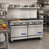 Thumbnail image #2 for Imperial Pro Series 60-Inch Commercial Gas Restaurant Range with 6 Open Burners, 24-Inch Griddle, Convection Oven and Standard Oven