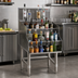 Thumbnail image #2 for Spec-Bar 36-Inch Freestanding Liquor Bottle Display Unit, 4-Step Open Step-and-Rail, 304 Stainless Steel