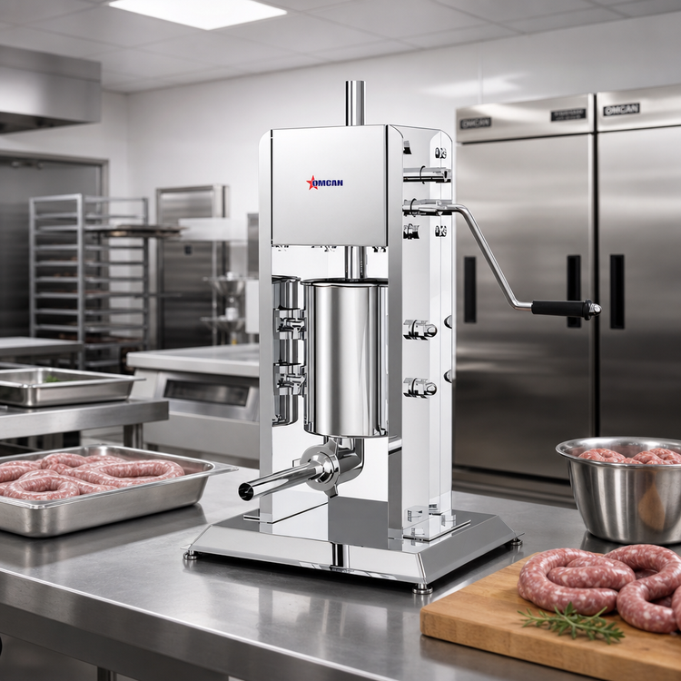 Product image #2 for Omcan USA Manual Vertical Stainless Steel Sausage Stuffer, 7 lb Capacity