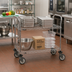 Thumbnail image #2 for Metro Super Erecta SP Heavy-Duty Utility Bus Cart, 60 x 24 x 39 Inches, 2 Wire Shelves, Stainless Finish