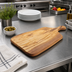 Thumbnail image #2 for American Metalcraft Olive Wood Free-Form Serving Board with Handle, 17-3/8 x 7-3/4 Inches