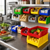 Thumbnail image #2 for Quantum QUS240 Stackable and Hanging Shelf Bin, 8-1/4 x 14-3/4 x 7 Inch