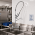 Thumbnail image #2 for T&S Brass EasyInstall 8-Inch Adjustable Center Wall-Mount Pre-Rinse Unit with 16-Inch Add-On Faucet and 44-Inch Hose