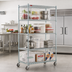 Thumbnail image #2 for Eagle QuadTruss 4-Tier Stationary Wire Shelving Starter Unit with Dunnage Shelf, 48 x 24 x 74 Inches, EAGLEbrite Zinc Finish