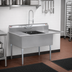 Thumbnail image #2 for Eagle Group 1-Compartment Utility Sink with Double Drainboards, 72-1/4 Inch Wide, 16-Gauge 430 Stainless Steel