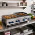 Thumbnail image #2 for Comstock-Castle 48-Inch Countertop Gas Char-Broiler/Griddle Combination with 24-Inch Griddle and 24-Inch Radiant Broiler