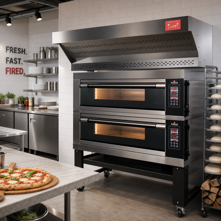 Product image #2 for Omcan Stainless Steel Oven-Mount Hood for Double Chamber Fuoco Digital Series Ovens