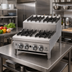 Thumbnail image #2 for Supreme 24-Inch Gas Countertop Step-Up Hotplate with 3 Open Burners and 3 Step-Up Open Burners