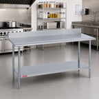 Thumbnail image #2 for Duke Manufacturing 314S-36108-5R 108-Inch Stainless Steel Work Table with 5-Inch Riser and Undershelf