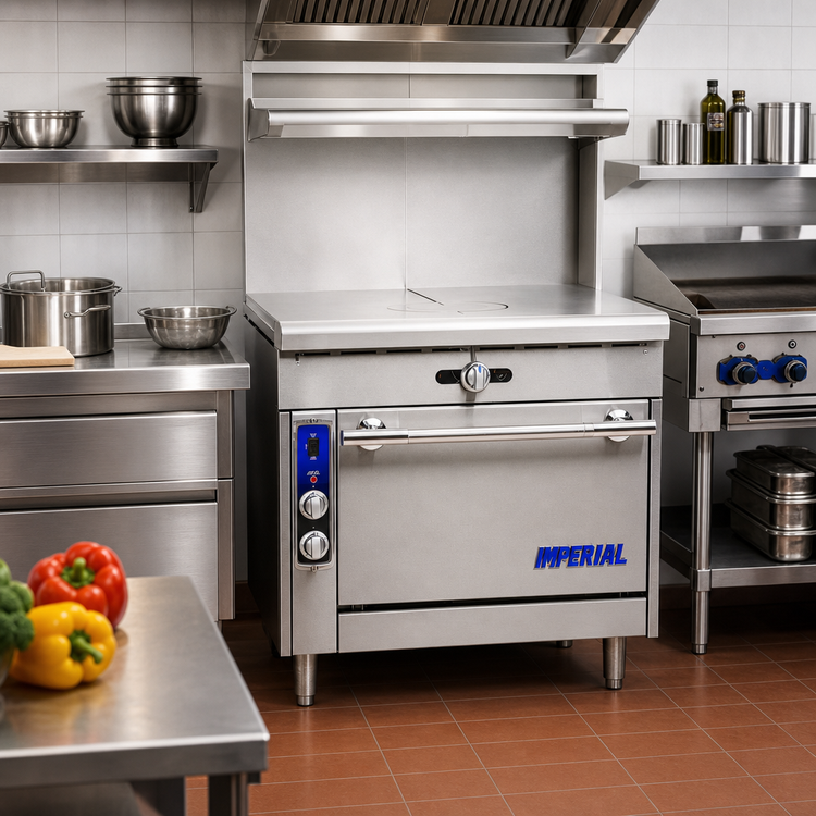 Product image #2 for Imperial Spec Series Heavy-Duty 36-Inch Gas Range with Two 18-Inch French Tops and Standard Oven