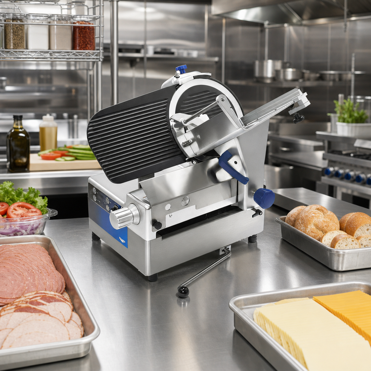 Product image #2 for Vollrath Heavy-Duty Automatic Gravity Feed Commercial Slicer, 12-Inch Blade, 3/4 HP