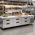 Thumbnail image #2 for Garland Arctic Fire 109-Inch Four-Section Refrigerator Base with 8 Self-Closing Drawers, Remote Refrigeration