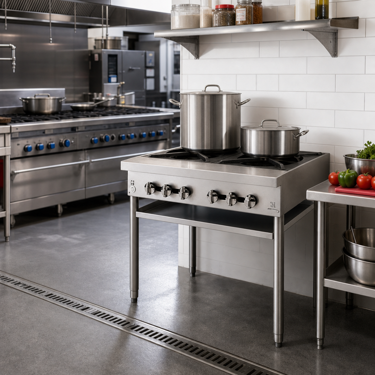 Product image #2 for Supreme JSP-224 36 Inch Two Burner Natural Gas Commercial Stock Pot Range