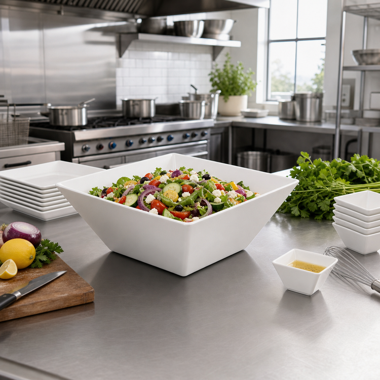 Product image #2 for American Metalcraft Endurance 228 Oz. Square Melamine Bowl