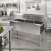 Thumbnail image #2 for John Boos Pro-Bowl 3-Compartment Sink with 24-Inch Left Drainboard