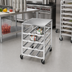 Thumbnail image #2 for Heavy-Duty Half-Size Mobile Aluminum Can Rack with Poly Top, 54 #10 Can Capacity
