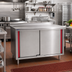 Thumbnail image #2 for Spec-Master Marine Series Enclosed Work Table, Cabinet Base with Sliding Doors, 84 x 30 Inches, 14-Gauge 304 Stainless Steel Top