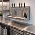 Thumbnail image #2 for Perlick 6-Faucet Wall-Mounted Air-Cooled Modular Draft Beer Dispensing Tower