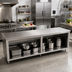 Thumbnail image #2 for John Boos Stainless Steel Open-Front Cabinet Base Work Table, 144 x 36 Inches