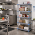 Thumbnail image #2 for Millenia 36-Inch Wide x 21-Inch Deep x 50-Inch High Gray Polymer Stationary Starter Shelving Unit with 5 Solid Shelves