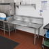Thumbnail image #2 for Advance Tabco Left-Mount Clean Straight Dish Table with 10-1/2-Inch Backsplash, 107 x 30 Inches, 14-Gauge 304 Stainless Steel
