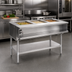 Thumbnail image #2 for Eagle Group SWT3-240 Electric Water Bath Hot Food Table, 48 Inch, 3 Open Wells, Open Cabinet Base