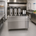 Thumbnail image #2 for BK Resources 48-Inch Stainless Steel Self-Serve Urn Stand Counter with Tray Shelf