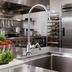 Thumbnail image #2 for Commercial Brass Manual Deck-Mount Faucet with 6-Inch Swivel Gooseneck Spout and Lever Handle