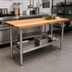 Thumbnail image #2 for John Boos 72-Inch x 18-Inch Wood Top Work Table with Stainless Steel Legs and Adjustable Undershelf