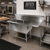 Thumbnail image #2 for John Boos Pro-Bowl 2-Compartment Stainless Steel Sink with Right Drainboard, 54-3/16 x 25-1/2 x 44-1/16 Inches