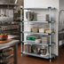 Thumbnail image #2 for Quantum 4-Shelf Solid Shelving Starter Kit, 54 x 21 x 63 Inches, Stationary Unit