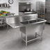 Thumbnail image #2 for John Boos Pro-Bowl 2-Compartment Stainless Steel Sink with Left Drainboard
