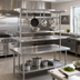 Thumbnail image #2 for Advance Tabco SCT-96 Table-Mounted Circular Stainless Steel Pot Rack with 18 Plated Hooks and Utensil Rack