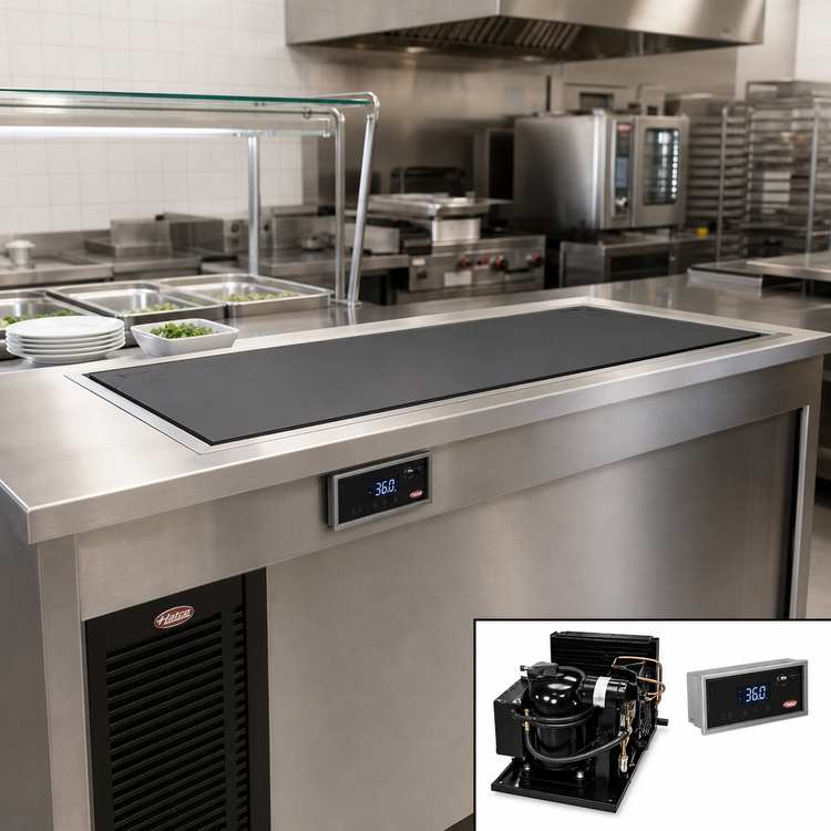 Product image #2 for Hatco HCSBFR-48-F 48-Inch Built-In Flush Top Hot/Cold Shelf with Remote Refrigeration, Electronic Controls