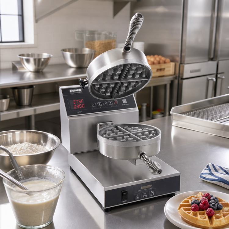 Product image #2 for Single Countertop Belgian Waffle Maker with Digital Programmable Controls, 120V
