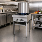 Thumbnail image #2 for Jade Range (Middleby) Supreme JSP-24 18-Inch Stock Pot Range, Three-Ring Burner, 100,000 BTU, Stainless Steel Exterior